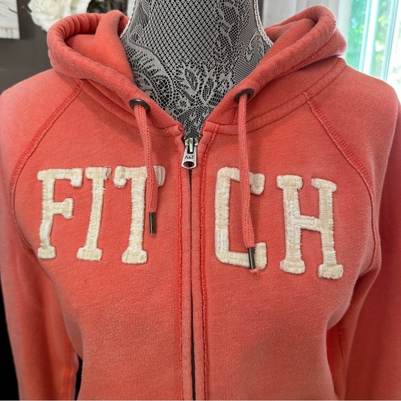 Abercrombie & Fitch NY Coral Full Zip Hoodie Women’s L - Picture 9 of 15